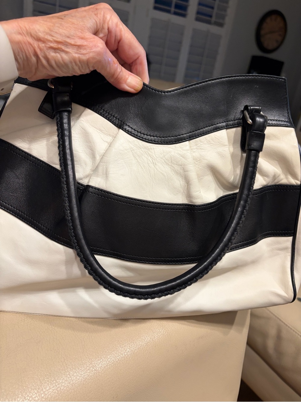 Georgio Armani lamb leather bag purse